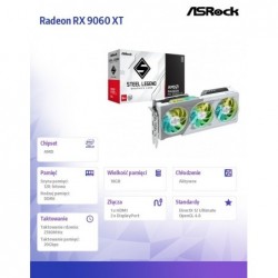 Karta graficzna Radeon RX 9060 XT STEEL LEGEND 16GB GDDR6 128bit