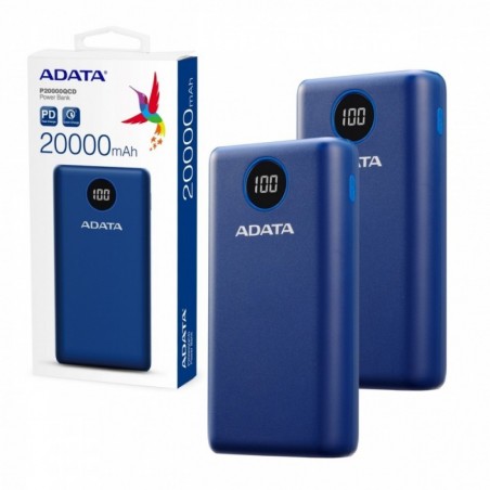 Powerbank P20000QCD 20000mAh Niebieski QC/PD Powerbank P20000QCD 20000mAh Niebieski QC/PD