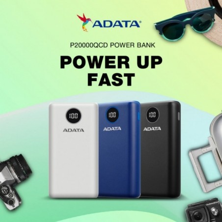Powerbank P20000QCD 20000mAh Biały QC/PD Powerbank P20000QCD 20000mAh Biały QC/PD