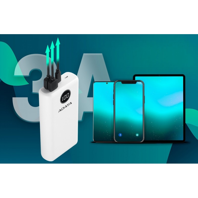 Powerbank P20000QCD 20000mAh Biały QC/PD Powerbank P20000QCD 20000mAh Biały QC/PD