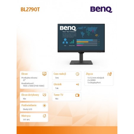 Monitor 27 cali BL2790T LED 5ms/IPS/HDMI/100Hz Monitor 27 cali BL2790T LED 5ms/IPS/HDMI/100Hz