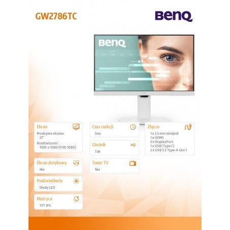 Monitor 27 cali GW2786TC LED 5ms/IPS/HDMI/100Hz Monitor 27 cali GW2786TC LED 5ms/IPS/HDMI/100Hz