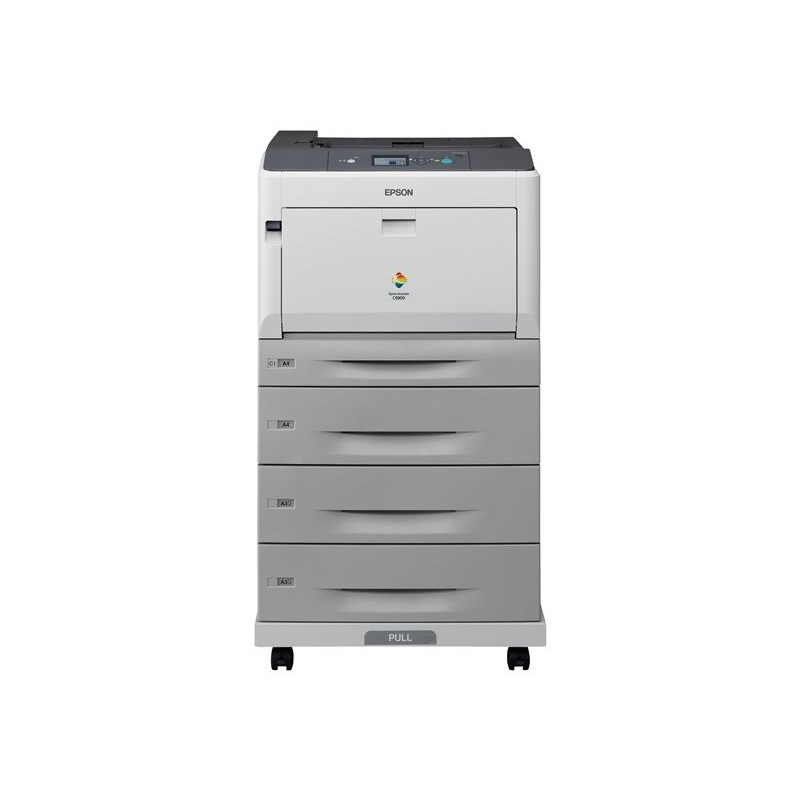EPSON AcuLaser C9300D3TNC A3 color USB 30ppm A4 4800RIT Duplex 3 Paper Trays, Stand and Network