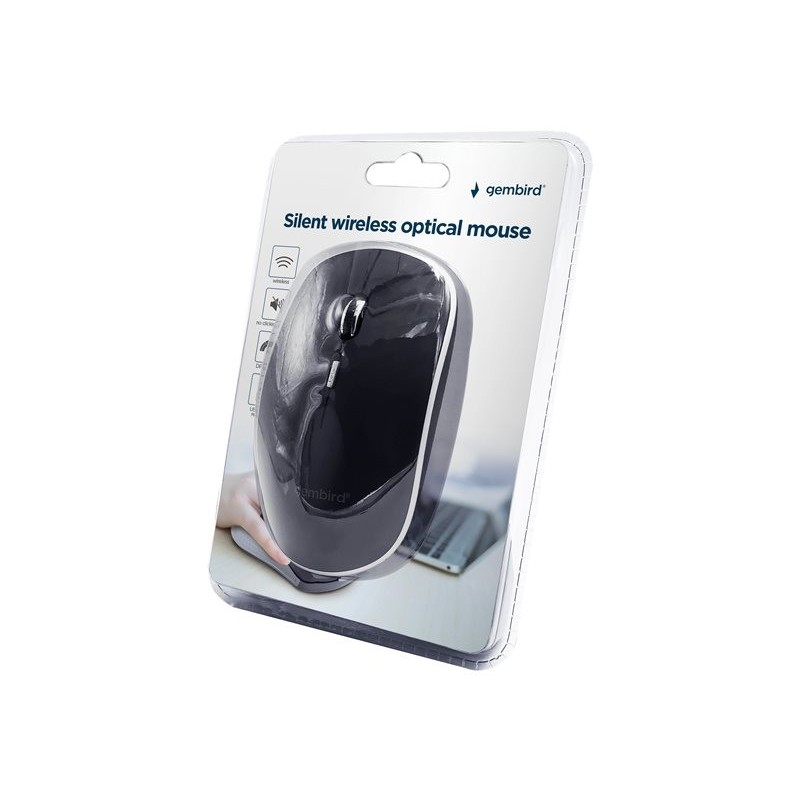 GEMBIRD Silent wireless optical mouse black GEMBIRD Silent wireless optical mouse black