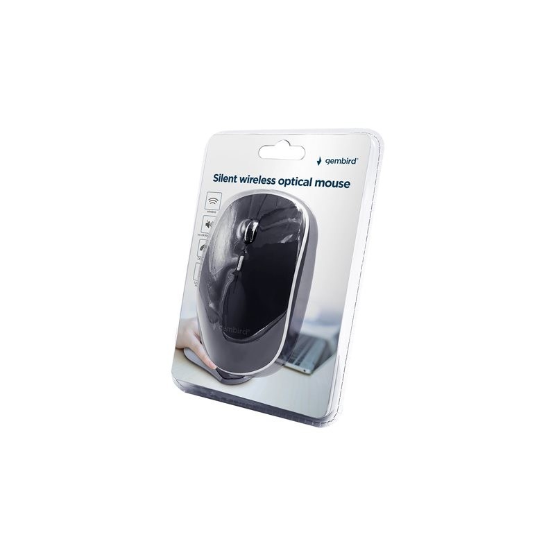 GEMBIRD Silent wireless optical mouse black GEMBIRD Silent wireless optical mouse black