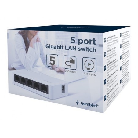 GEMBIRD NSW-G5-01 Switch 5-port 10/100/1000Mbps