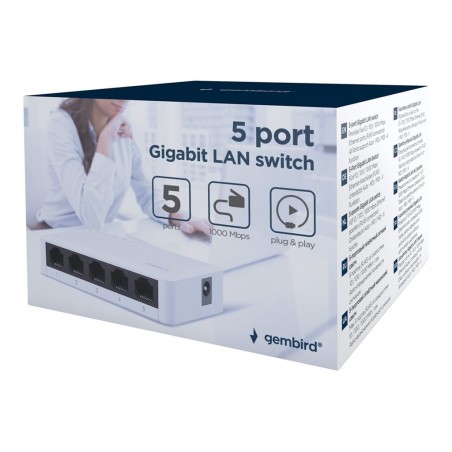 GEMBIRD NSW-G5-01 Switch 5-port 10/100/1000Mbps