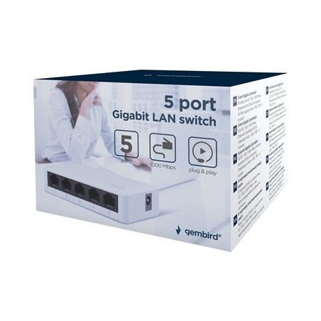 GEMBIRD NSW-G5-01 Switch 5-port 10/100/1000Mbps