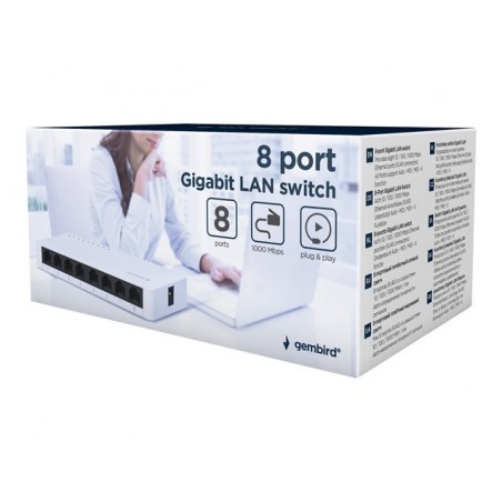 GEMBIRD NSW-G8-01 8-portowy switch Gigabit LAN GEMBIRD NSW-G8-01 8-portowy switch Gigabit LAN