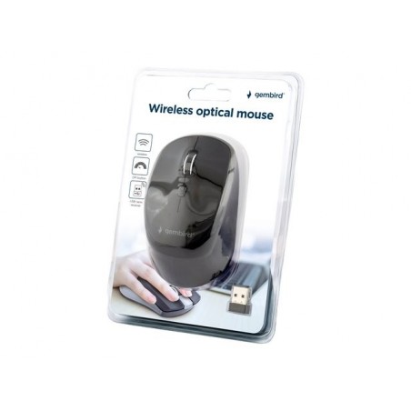 GEMBIRD MUSW-4B-05 Mysz optyczna kolor czarny Nano odbiornik GEMBIRD MUSW-4B-05 Mysz optyczna kolor czarny Nano odbiornik