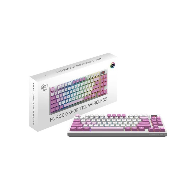 Klawiatura gamingowa Forge GK600 TKL W Violet US 