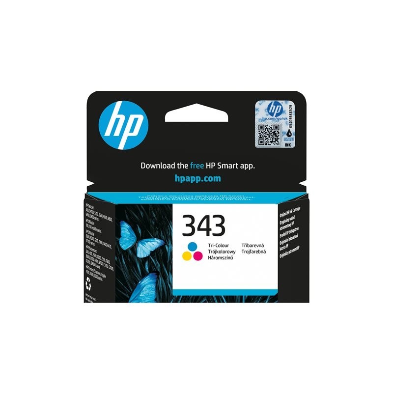 HP 343 original ink cartridge tri-colour standard capacity 7ml