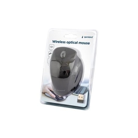 GEMBIRD MUSW-6B-02 Bezprzewodowa mysz optyczna 6 przycisków kolor czarny Nano odbiornik GEMBIRD MUSW-6B-02 Bezprzewodowa mysz optyczna 6 przycisków kolor czarny Nano odbiornik