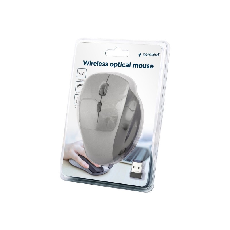 GEMBIRD MUSW-6B-02-BG Bezprzewodowa mysz optyczna 6 przycisków kolor czarny Nano odbiornik GEMBIRD MUSW-6B-02-BG Bezprzewodowa mysz optyczna 6 przycisków kolor czarny Nano odbiornik