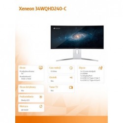 Monitor gamingowy Xeneon 34WQHD240-C QD-OLED 240Hz 