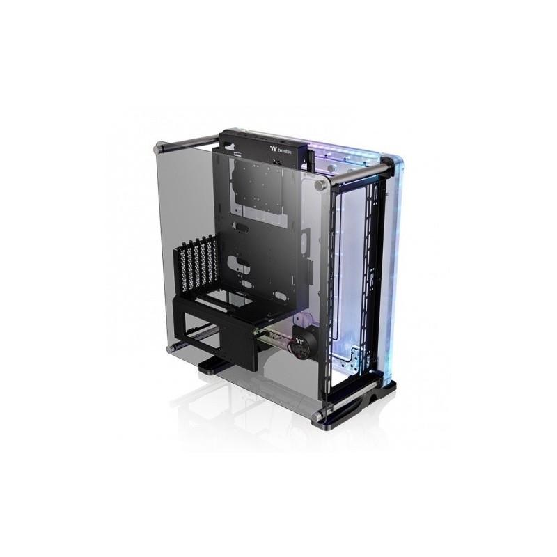 obudowa - DistroCase 350P Black Tempered Glass 