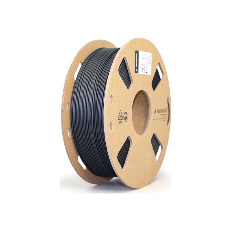 GEMBIRD Filament PLA matowy czarny 1.75mm 1kg