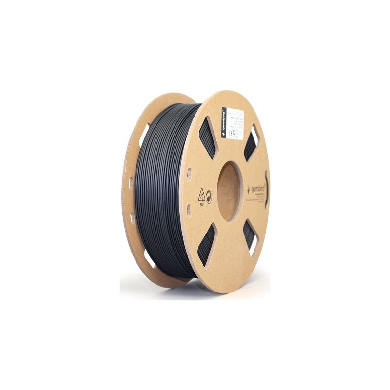 GEMBIRD Filament PLA matowy czarny 1.75mm 1kg