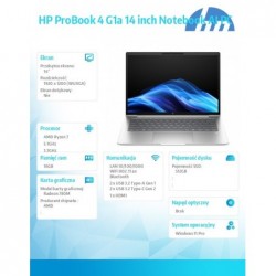 Notebook ProBook 4 G1a R7-250 512GB/16GB/W11P/14.0   C51HFET