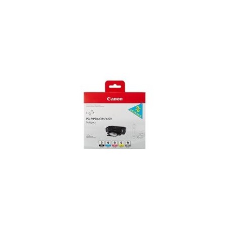 CANON 1LB PGI-9 PBK C M Y GY ink cartridge black and four colour standard capacity combopack blister with alarm CANON 1LB PGI-9 PBK C M Y GY ink cartridge black and four colour standard capacity combopack blister with alarm