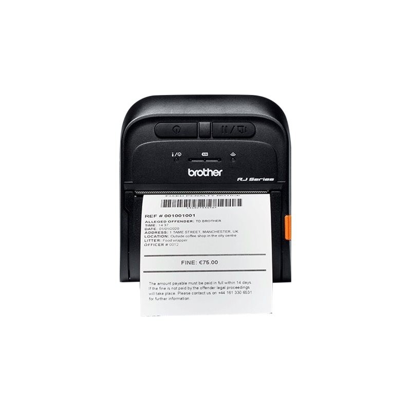 BROTHER RuggedJet RJ-3035B Receipt printer direct thermal Roll 79mm 203dpi 101.6mm/sec USB 2.0 NFC Bluetooth 5.0