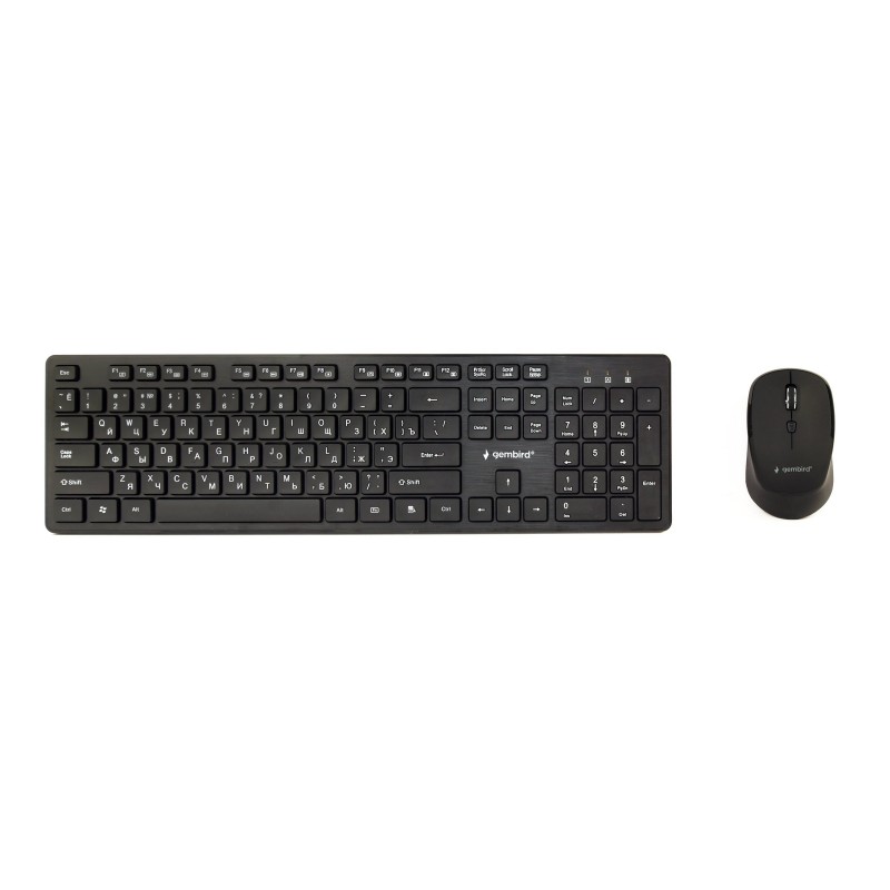 GEMBIRD Bezprzewodowy zestaw klawiatury z myszką układ (RU) GEMBIRD Bezprzewodowy zestaw klawiatury z myszką układ (RU)