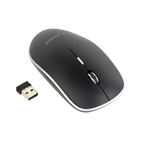 GEMBIRD Bezprzewodowa ergonomiczna mysz optyczna 6 przycisków kolor czarny Nano odbiornik GEMBIRD Bezprzewodowa ergonomiczna mysz optyczna 6 przycisków kolor czarny Nano odbiornik