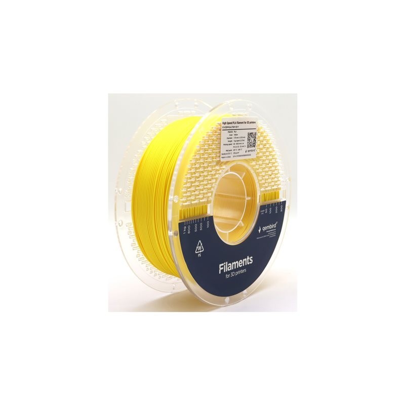 GEMBIRD Filament PLA High Speed żółty 1 75 mm 1 kg