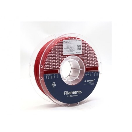 GEMBIRD Filament ABS High Speed czerwony 1 75 mm 1 kg GEMBIRD Filament ABS High Speed czerwony 1 75 mm 1 kg