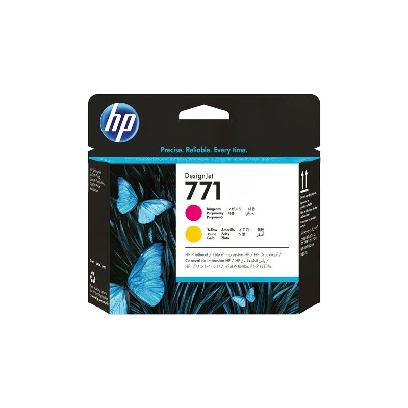 HP 771 original printhead magenta and yellow
