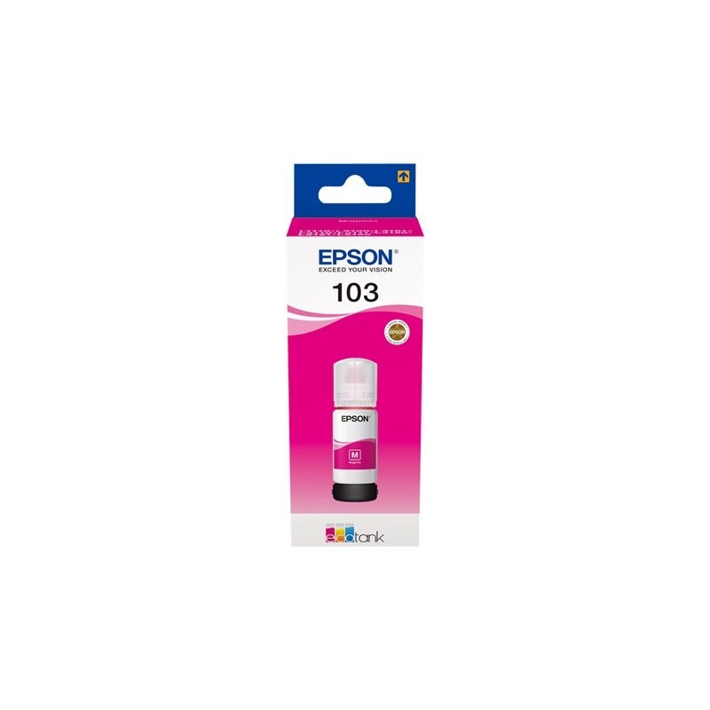 EPSON C13T00S34A Tusz Epson 103 Magenta 65 ml L3150/L31111/L3110 EPSON C13T00S34A Tusz Epson 103 Magenta 65 ml L3150/L31111/L3110