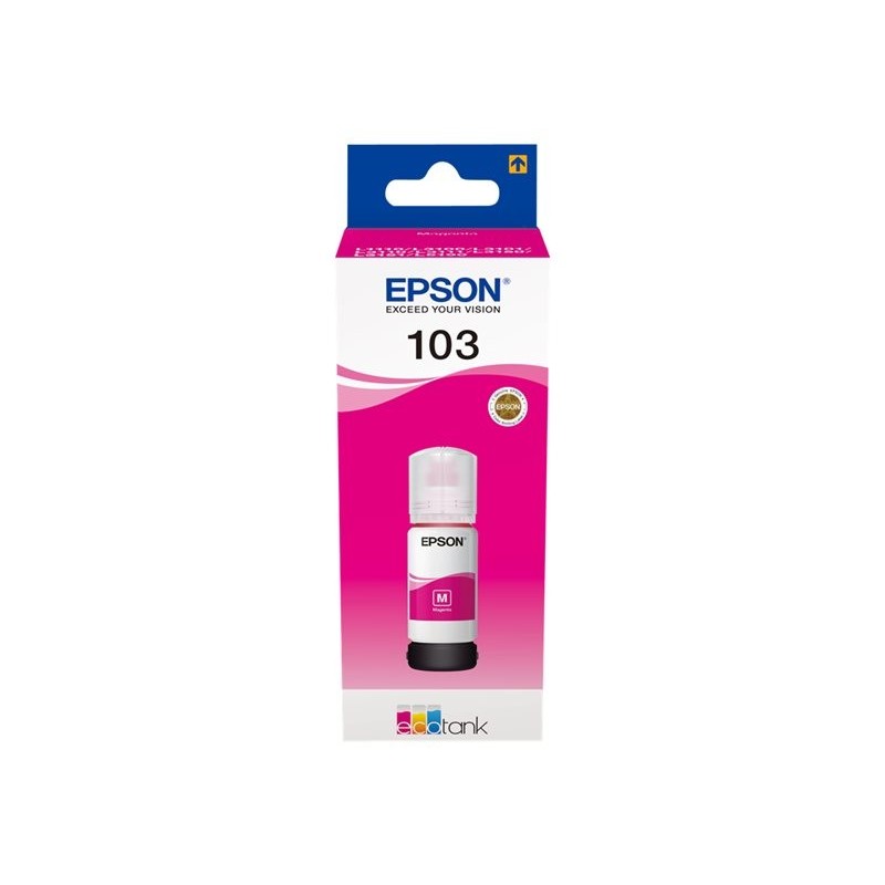 EPSON C13T00S34A Tusz Epson 103 Magenta 65 ml L3150/L31111/L3110 EPSON C13T00S34A Tusz Epson 103 Magenta 65 ml L3150/L31111/L3110
