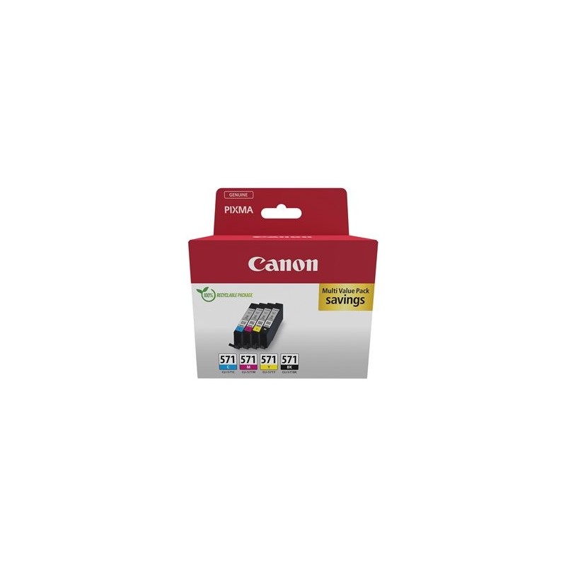 CANON CLI-571 Ink Cartridge C/M/Y/BK MULTI BL SEC CANON CLI-571 Ink Cartridge C/M/Y/BK MULTI BL SEC