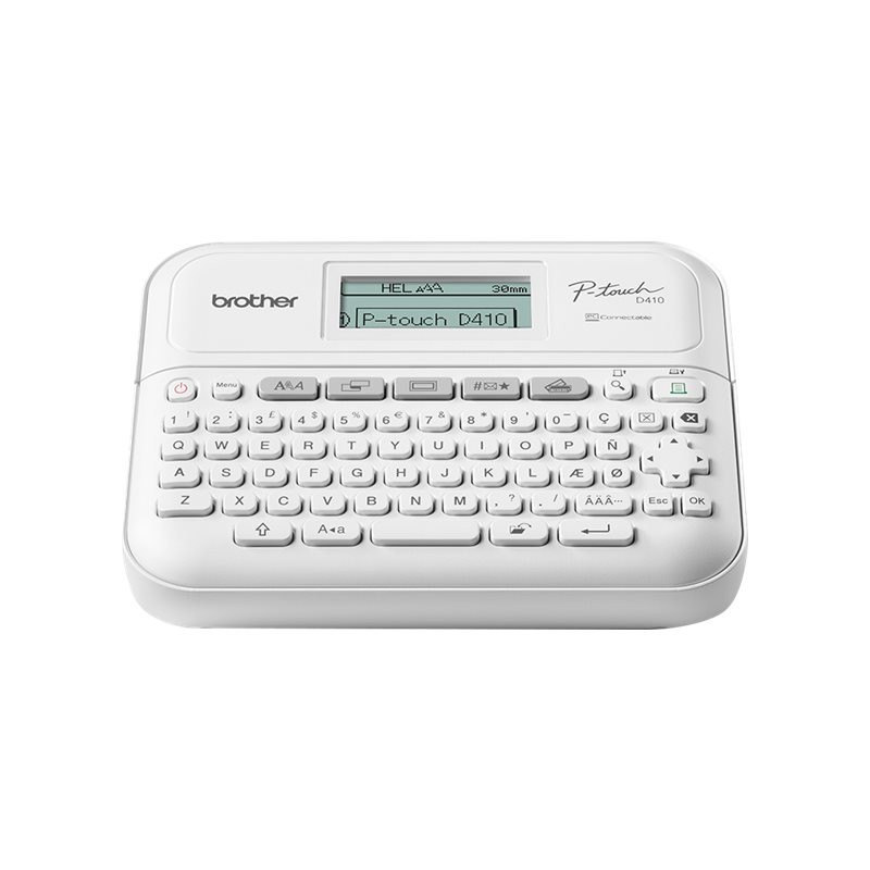 BROTHER Label printer PT-D410Y desktop TZe 3.5-18mm easy-to-read graphic display P-touch