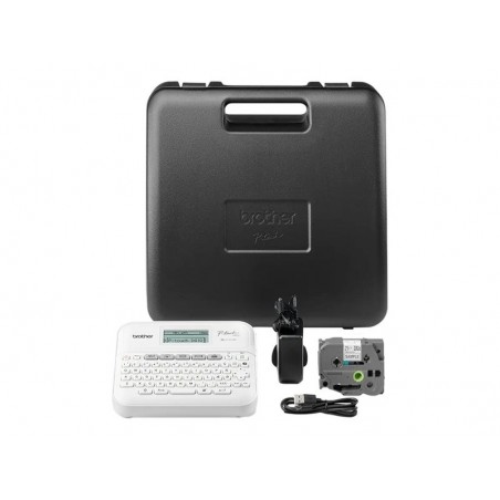 BROTHER Label printer PT-D410VP desktop TZe 3.5-18mm easy-to-read graphic display P-touch carrying case