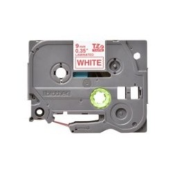 BROTHER TZe222 Taśma Brother 9mm RED ON WHITE