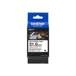BROTHER Heat Shrink Tube Black on White 31.0mm