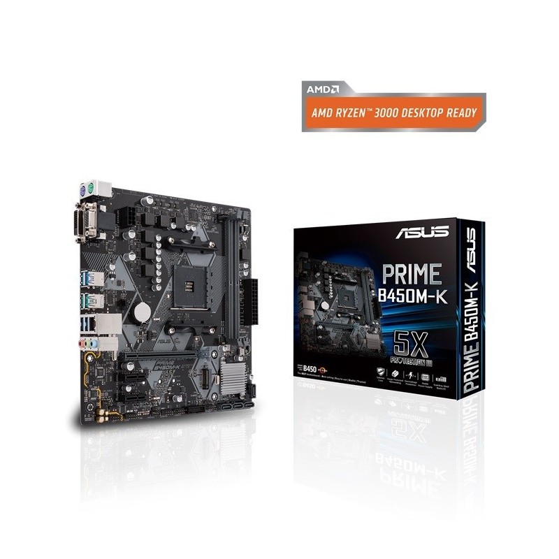 Płyta główna PRIME B450M-K II AM4 2D DR4 DVI/DSUB/USB3.1/M.2 mATX
