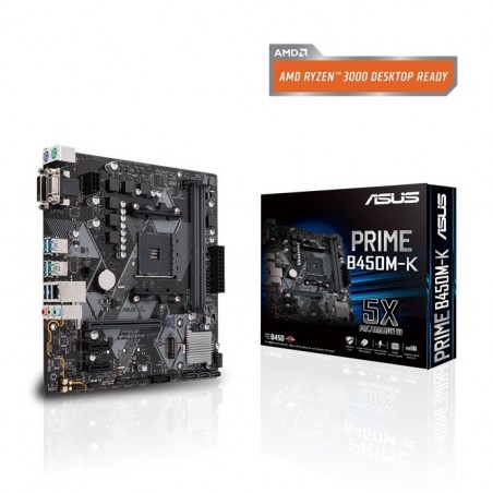 Płyta główna PRIME B450M-K II AM4 2D DR4 DVI/DSUB/USB3.1/M.2 mATX Płyta główna PRIME B450M-K II AM4 2D DR4 DVI/DSUB/USB3.1/M.2 mATX