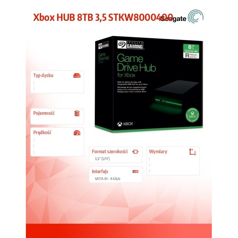Xbox HUB 8TB 3,5 STKW8000400 Xbox HUB 8TB 3,5 STKW8000400