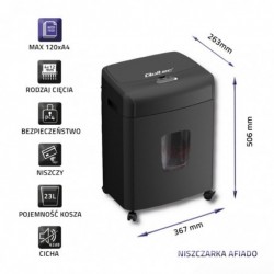 Niszczarka AFIADO z automatycznym podajnikiem papieru | Micro cut | 23L Niszczarka AFIADO z automatycznym podajnikiem papieru | Micro cut | 23L
