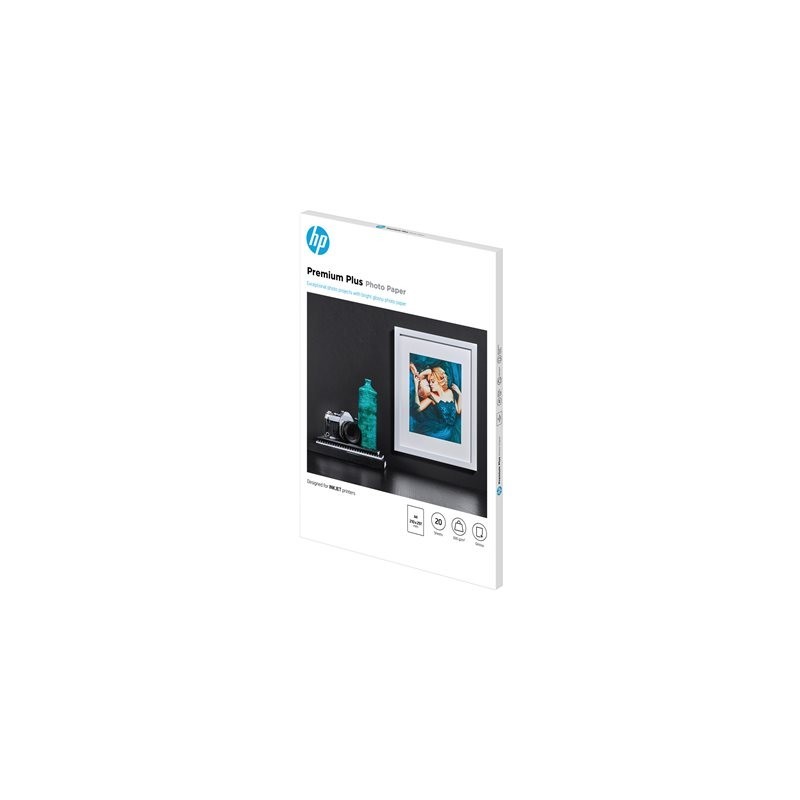 HP CR672A Premium Plus Glossy Photo Paper white 300g/m2 A4 20 sheets 1-pack HP CR672A Premium Plus Glossy Photo Paper white 300g/m2 A4 20 sheets 1-pack