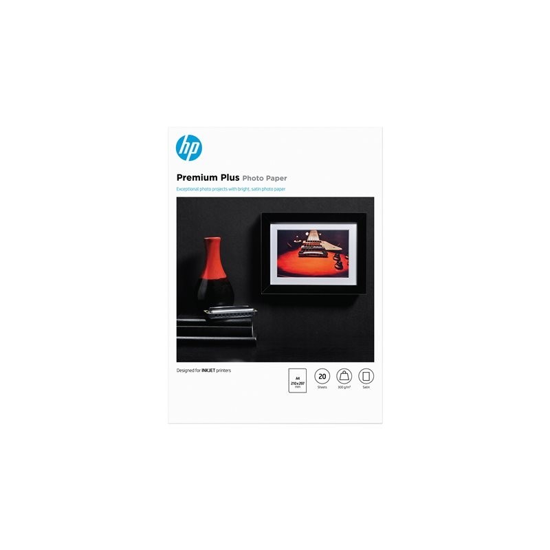 HP Premium Plus Semi-gloss Photo Paper white 300g/m2 A4 20 sheets 1-pack HP Premium Plus Semi-gloss Photo Paper white 300g/m2 A4 20 sheets 1-pack