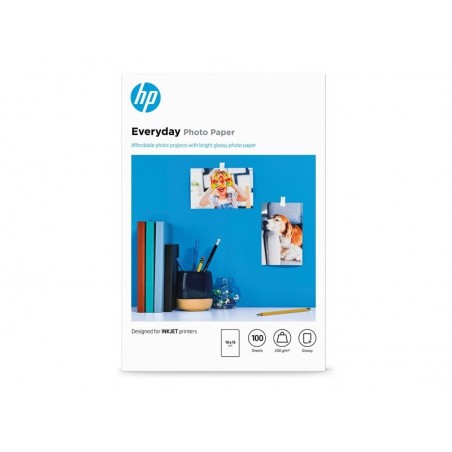 HP Everyday Glossy photo paper white 200g/m2 100x150mm 100 sheets 1-pack HP Everyday Glossy photo paper white 200g/m2 100x150mm 100 sheets 1-pack