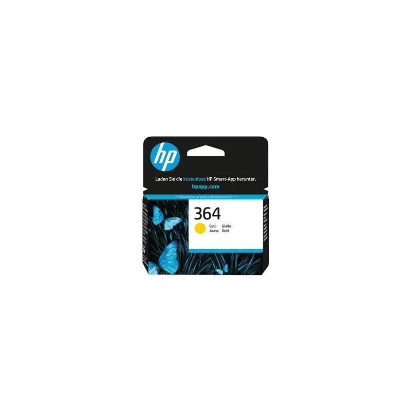 HP 364 original Ink cartridge CB320EE BA3 yellow standard capacity 3ml 300 pages 1-pack with Vivera Ink cartridge