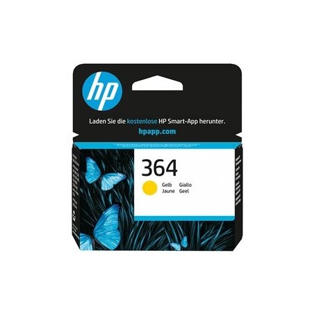 HP 364 original Ink cartridge CB320EE BA3 yellow standard capacity 3ml 300 pages 1-pack with Vivera Ink cartridge