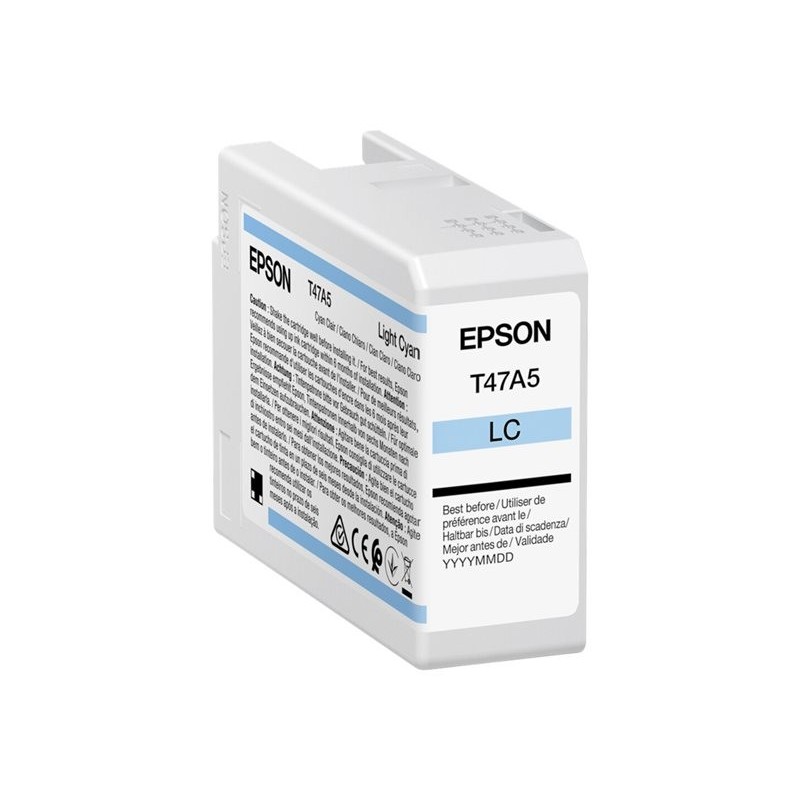 EPSON Singlepack Light Cyan T47A5 UltraChrome Pro 10 ink 50ml EPSON Singlepack Light Cyan T47A5 UltraChrome Pro 10 ink 50ml