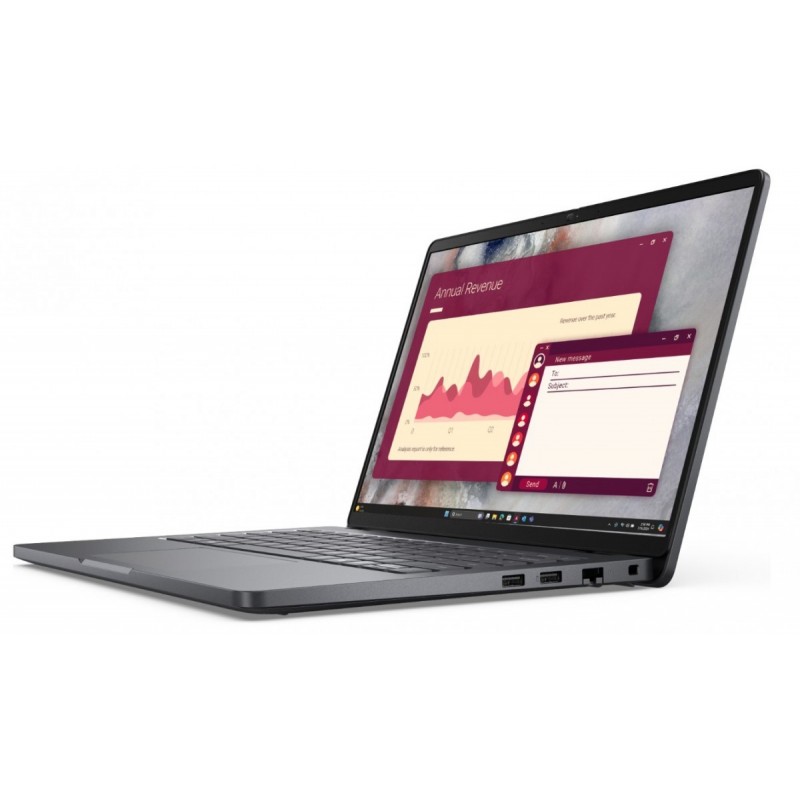 Laptop Dell Pro 14 PC14250 W11P C7 150U/16GB/512GB/FgrPr/FHD IR Cam&Mic/WLAN+BT|14.0 FHD+|BcklKb/3C/65W/3YPS Magnetite color, te