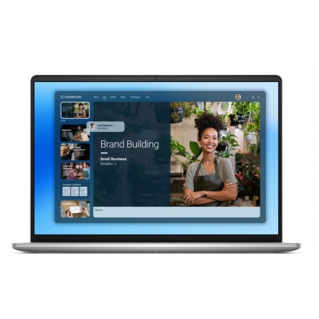 Laptop Dell 16 DC16251 W11P C7-150U|16GB|512GB|Intel Graphics|FgrPr|WLAN + BT|16.0 2.5K|BcklKb|4C|65W|3YPS Platinum Silver