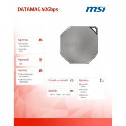 Dysk zewnętrzny SSD DATAMAG 40Gbps 1TB 